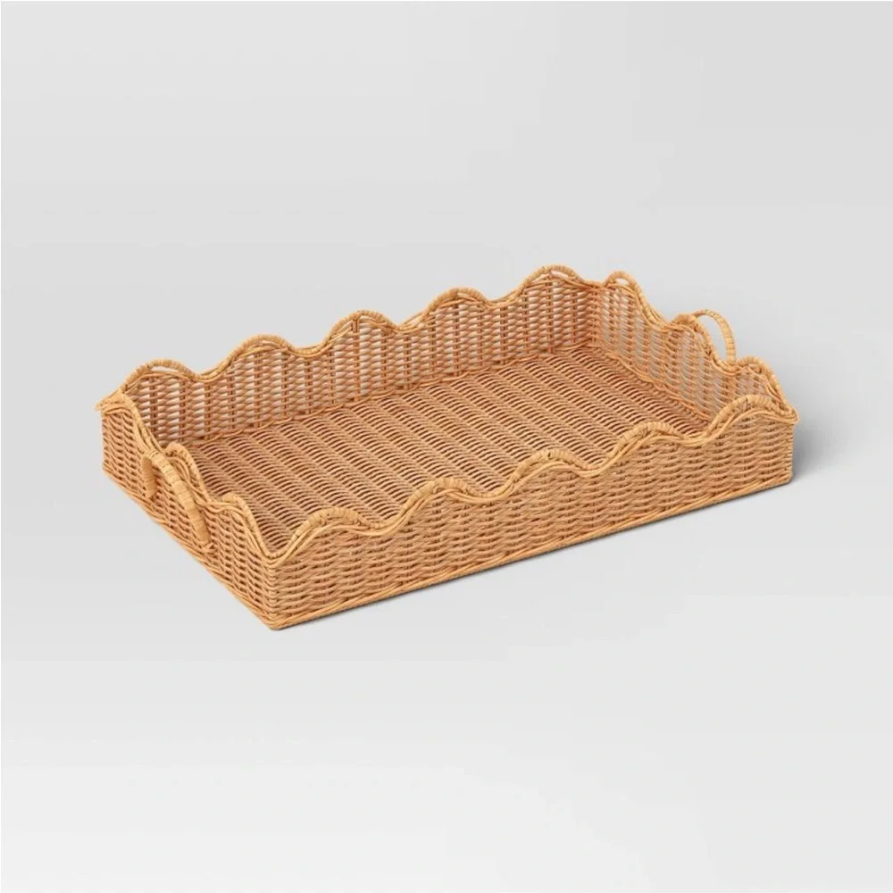 Scallop Wicker Tray - Threshold™